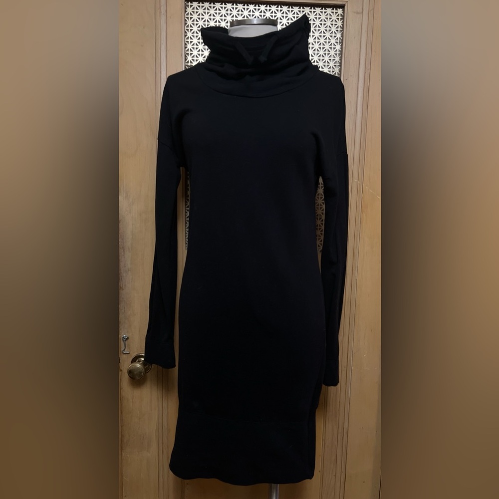 JAMES PERSE funnel neck sweatshirt dress 2/M black